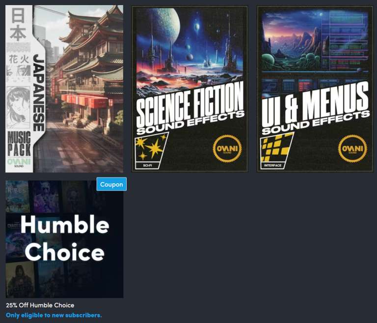 Humble Bundle: Audio Odyssey -- Tier 1 -- (6 Packs)