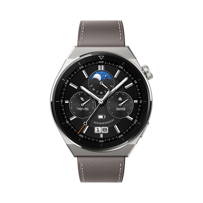 HUAWEI WATCH GT 3 Pro Smartwatch with Titanium Body & Up to 2 Weeks Battery Life - Compatible with Android and iOS with code