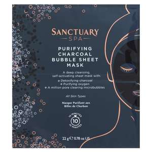 Sanctuary Spa Purifying Charcoal Bubble Sheet Mask 22g £2.50 @ Sainbury's Instore & online