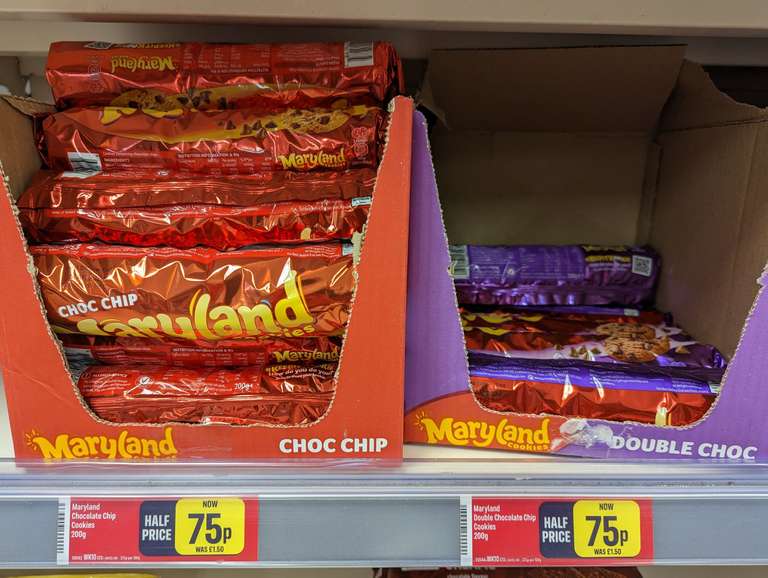 Maryland Choc Chip Cookies 200g 75p @ Iceland