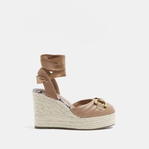 River Island Womens Wedge Sandals Beige sizes 4-8 £7 @ riverislandoutlet ebay