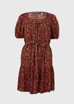 Coral Ditsy Print Viscose Mini Dress (99p C&C)
