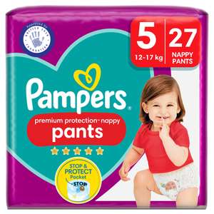 Pampers various sized nappies on offer with nectar card plus double points with pampers app