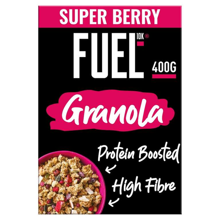 FUEL10K Super Berry Protein Granola Breakfast Cereal 400g in Wantage