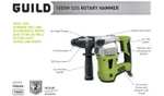 Guild Corded SDS Rotary Hammer Drill With Accessories - 1000W - Free C&C