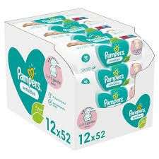 Pampers Sensitive Baby Wipes 12 Packs £9 @ Asda