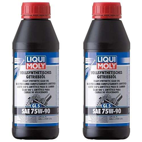 Liqui Moly 1413 GL5 SAE 75W-90 Fully Synthetic Gear Oil, 1L (2x 500ml)