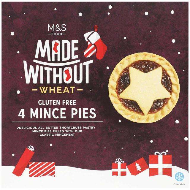 M&S Made Without Gluten Free 4 Mince Pies 205g - £1.50 @ Ocado
