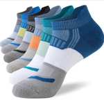Cirorld Mens Ankle Socks 6 Pairs, Cushioned Low Cut, Compression Arch, Multicolour/Blue-Grey Size 3-6/7-11 With Code Sold By Cirorld FBA
