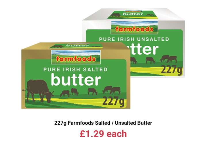 Farmfoods Salted / Unsalted Butter 227g
