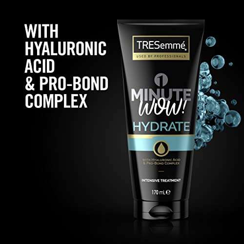 TRESemmé 1 Minute WOW Hydrate Intensive Hair Treatment with Hyaluronic Acid & Pro-Bond Complex for dry or damaged hair 170 ml S&S £1.19