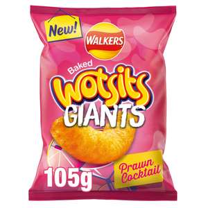 Walkers Wotsits Giants Prawn Cocktail Snacks 105g (Case of 9) - £11.25 @ Amazon