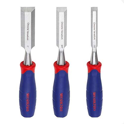 WORKPRO Wood Chisel Set, 3 Pieces - £9.99 Dispatched By Amazon, Sold By GreatStarTools