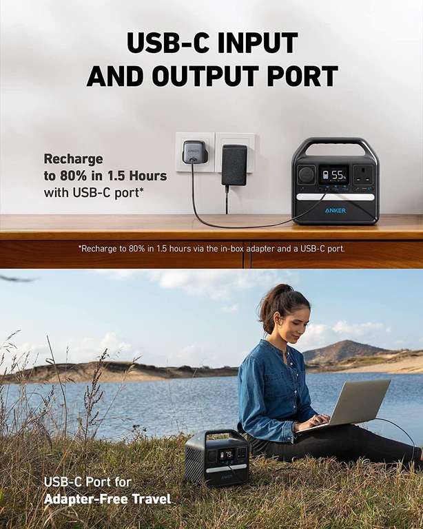 Anker 521 PowerHouse 256Wh Portable Power Station 200W 5-Port Outdoor Generator For Camping