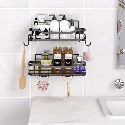 2 Pack Black Shower Caddy, No Drilling (Adhesive) £16.99 Dispatches from Amazon Sold by Bringhomeuro