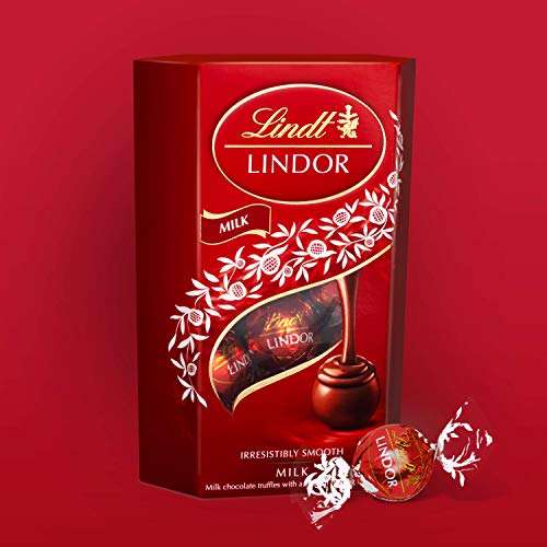 Lindt Lindor Milk Chocolate Truffles Box and some others 200g £4 (15% Subscribe & Save £3 (or £3.40 with 5% off) @ Amazon