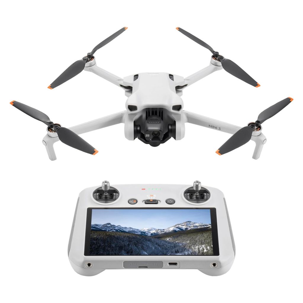 DJI Mini 3 (DJI RC) – Lightweight 3x Mechanical Gimbal Mini Camera Drone with 4K HDR Video, 38-min Flight Time, up to 32800ft - w/ Prime