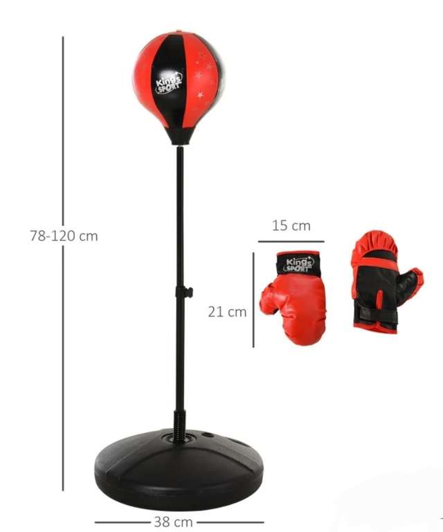 HOMCOM Boxing Punch Ball Set 360 Degree Rebound Spring For Kids Height Adjustable - With code