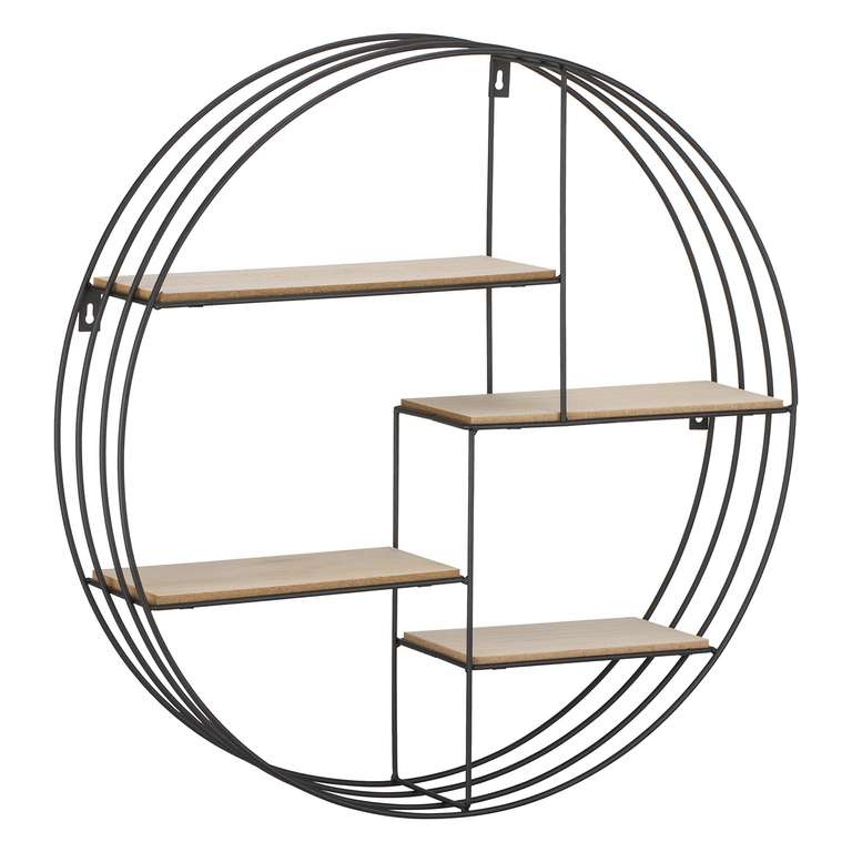 Metal Circle Wooden Shelf Unit - £6.99 + £3.95 delivery @ The Range