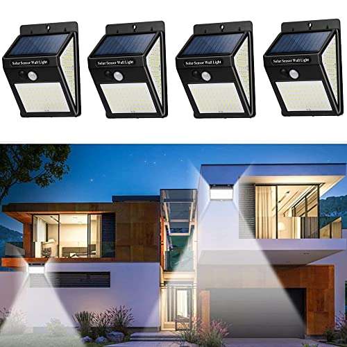 (4 Pack) Solar Security Lights Motion Sensor,144 LED Solar Lights Waterproof, £14.99 Prime / £29.99 NP - Sold By XIONG liyuankeji FB Amazon
