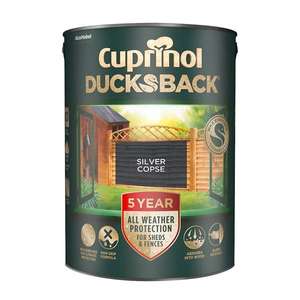 Cuprinol Ducksback 5 year - 5L Silver copse Fence paint £10 free Click & Collect @ Homebase