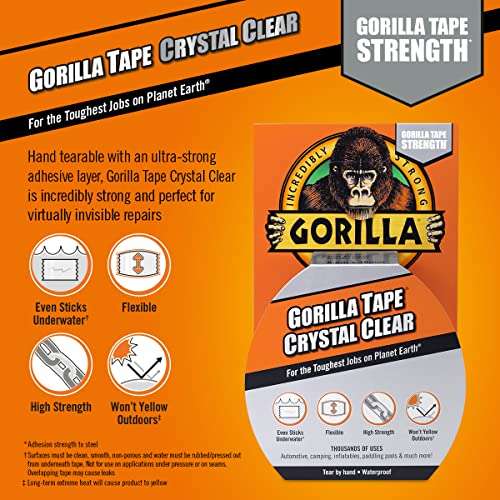 Gorilla Tape Crystal Clear 8.2m - £3.95 @ Amazon