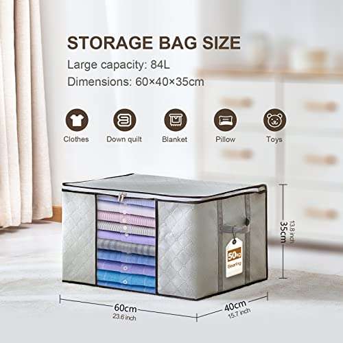 GoMaihe Clothes Collapsible Storage Boxes with Lids - Sold by Fjans with code