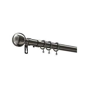 Wickes 25/28mm Metal Ball Curtain Pole Black Nickel (1.2 - 2.1m) £9 + Free Click & Collect @ Wickes