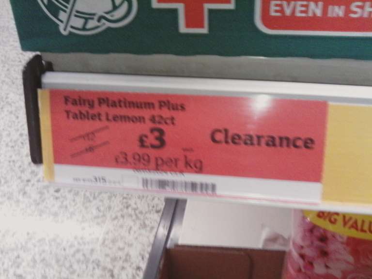 Fairy Platinum Plus All In One Lemon Dishwasher Tablets x42 Instore Derby Westfield