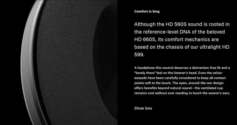 Sennheiser HD 560S Refurbished Headphones - £90 @ Sennheiser Shop