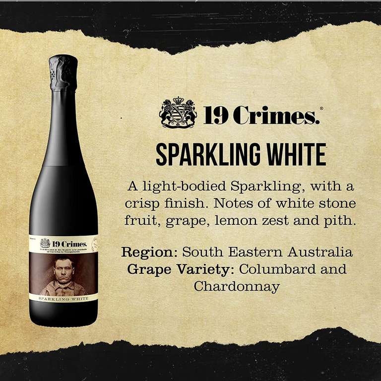 3 bottles of 19 Crimes sparkling wine for £15.29 on subscribe and save with voucher