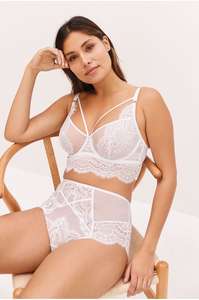Non Pad Wired Longline Lace Bra Now £5 with free click & collect @ Next
