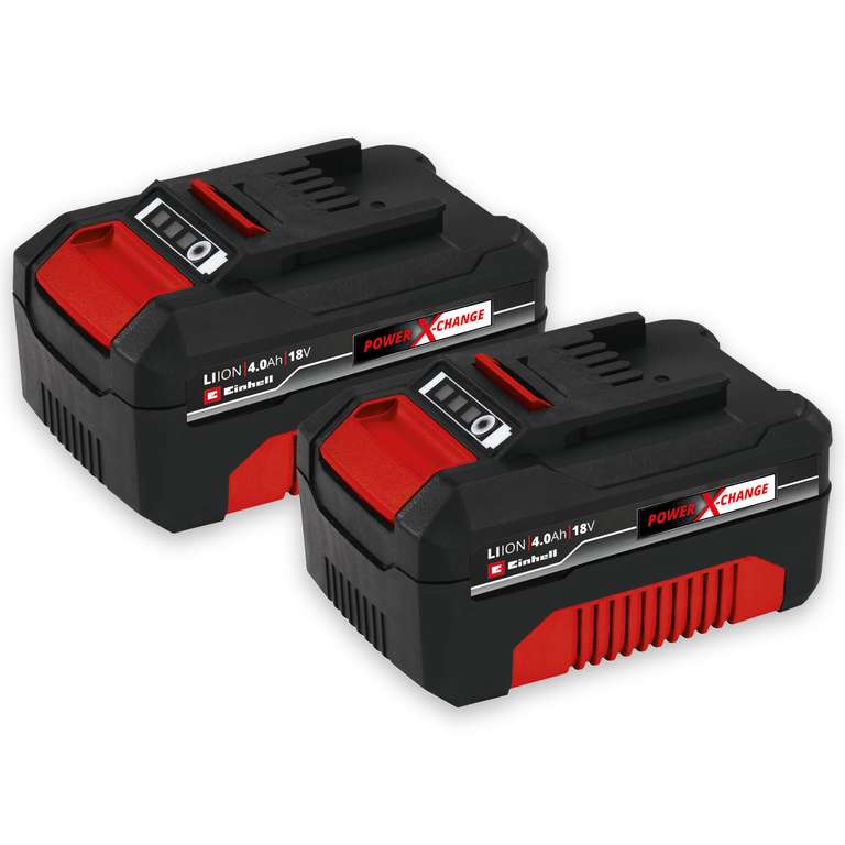 Einhell 2x 4.0Ah Battery Twin Pack Power X-Change 18V - Use Code - Sold By Einhell UK