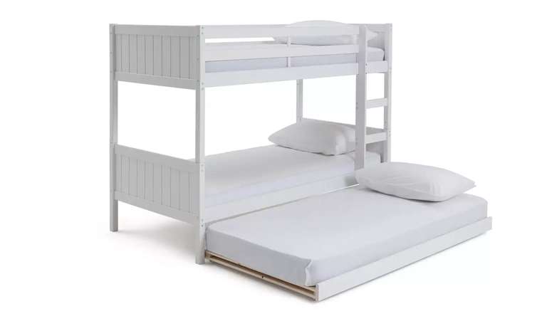 White Detachable Bunk Bed with Trundle at Argos - £240.00 | hotukdeals