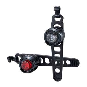 Cateye Orb Rechargeable F/R Bicycle Light Set - Polished Black - £11.49 @ Amazon
