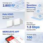 MERCUSYS AC1300 Whole Home Mesh Wi-Fi System, Coverage up to 1, 800 ft² (160 m²), Halo H30G(1-pack)