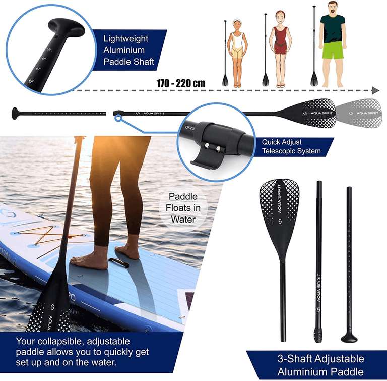 Aqua Spirit Tempo Inflatable Stand up Paddle Board + Free Duffel Bag £199.99 @ Packet Direct