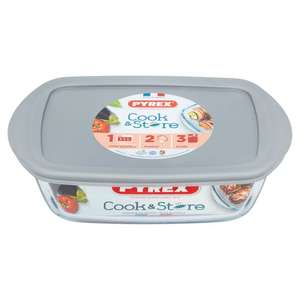 Pyrex Rectangle Dish plus lid Silver 1.1L - £3.25 Clubcard Price instore only @ Tesco (Gloucester)