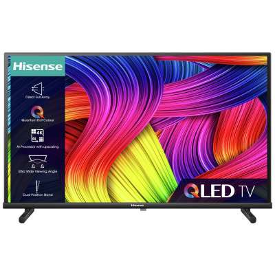 Hisense 32A5KQTUK 32 Inch QLED FHD/HD Ready Smart TV, HDR 10, Dolby Vision - 5 Year Warranty
