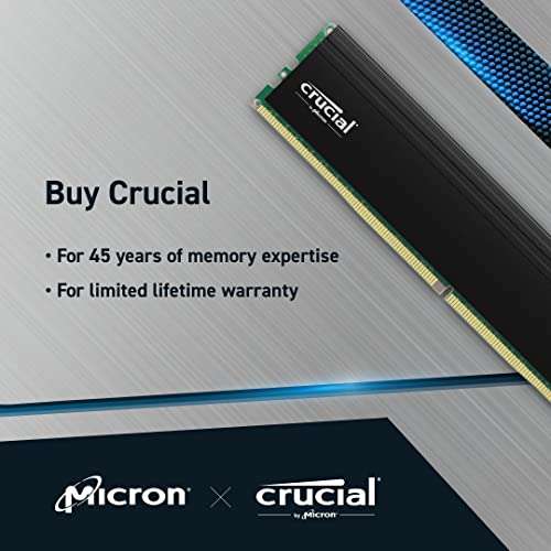 Crucial Pro RAM 32GB Kit (2x16GB) DDR4 3200MT/s