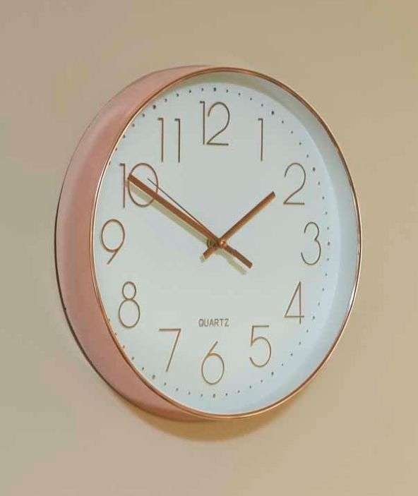 Wilko Classic Copper/ Silver Effect Wall Clock - £4.80 With Free Collection @ Wilko