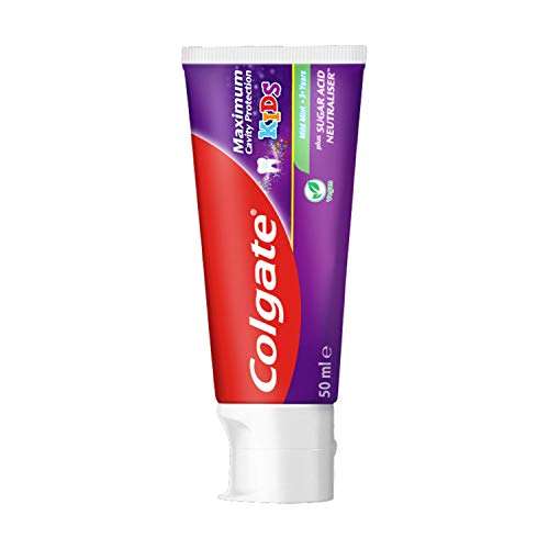 Colgate Kids Mild Mint Maximum Cavity Protection Toothpaste 50 ml - £1 / 90p Subscribe & Save @ Amazon