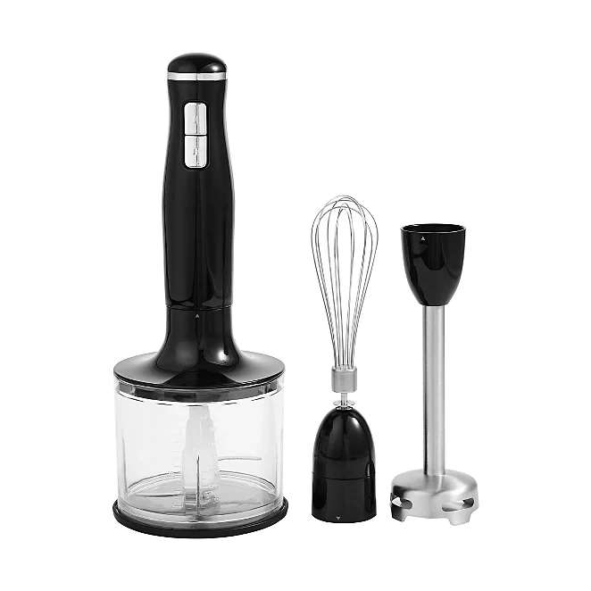 Black Glossy 3 In 1 Hand Blender - Free click and collect