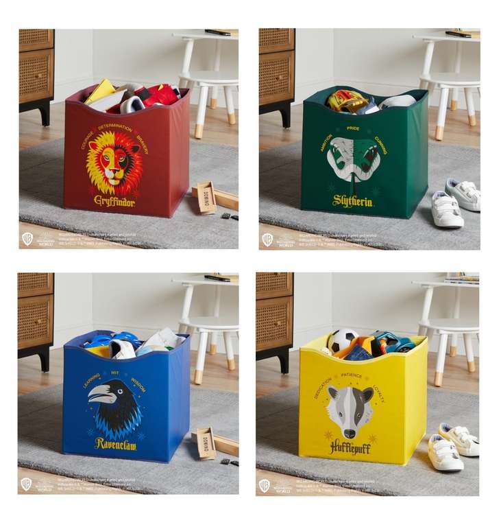 Harry Potter Storage Cube - Gryffindor / Hufflepuff / Ravenclaw / Slytherin - 33x33x38cm - £3 (Free Click and Collect) @ Dunelm