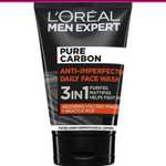 L'Oreal Paris Men Expert Pure Carbon 3 In 1 Face Wash 100ml: £2.49 (Online with Free Store Collection) @ Superdrug