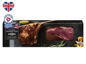 Deluxe Dry-Aged British Beef Tomahawk Steak 0.8–1.2kg £17.99 Per kg @ Lidl From 15th June
