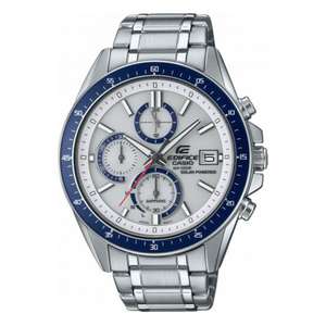 Casio Edifice Solar Sapphire White Dial Steel Bracelet Chronograph Mens Watch EFS-S510D-7BVUEF - £80.96 With Code Delivered @ Watchnation