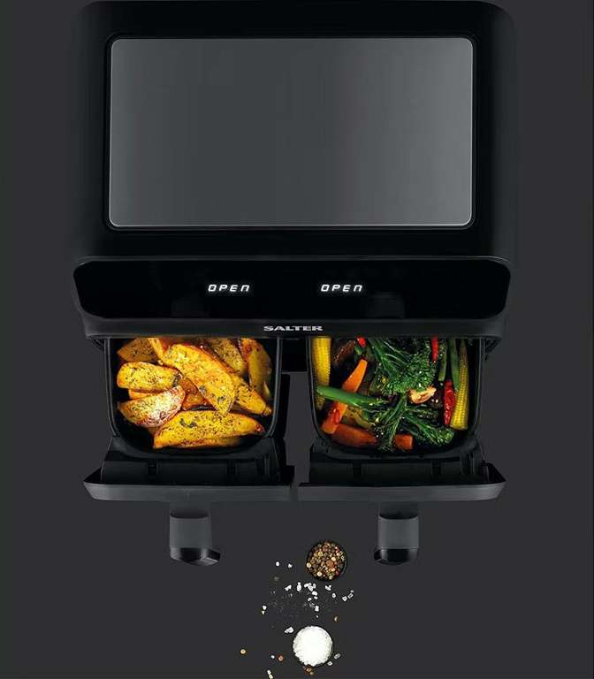 Salter EK5196 7.6L Digital Dual/Double Drawer Air Fryer - 3 Year Warranty - Sync & Match Cook - 1700W - £119.95 Delivered @ Sonic Direct