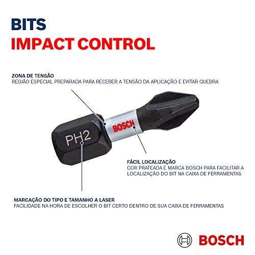Bosch Professional 8pcs. Double Screwdriver Bit Set (Impact Control, PH/PZ Bits, Length 110mm, Pick and Click, Accessory Impact Drill)