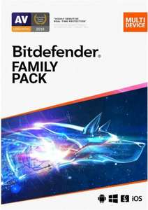 Bitdefender Family Pack 2023 upto 15 Devices Includes 200 mb Daily VPN £17.49 @ ebay littlered100543